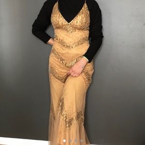 Gold vintage sequin dress